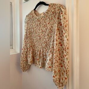Floral Ruched Blouse